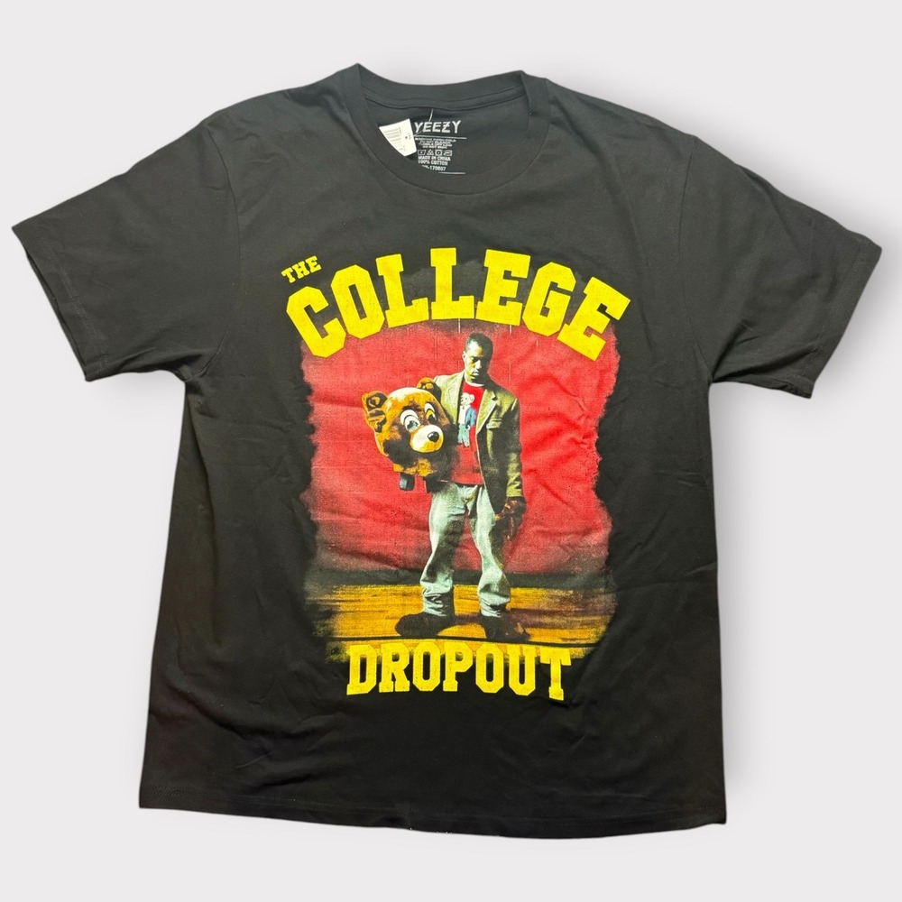 Yeezy Kanye West The College Dropout Graphic T-Shirt Black Mens Large NWT